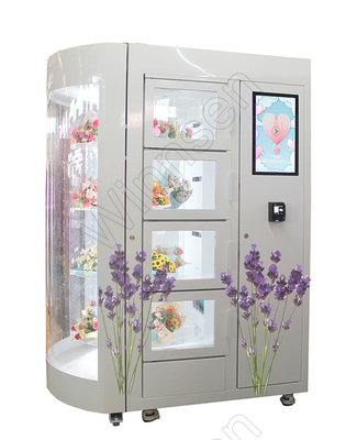 24 giờ Mini Mart Flower Máy khóa tủ bán hàng tự động Thanh toán bằng thẻ thông minh Thép cán nguội