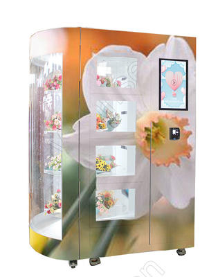 24 giờ Mini Mart Flower Máy khóa tủ bán hàng tự động Thanh toán bằng thẻ thông minh Thép cán nguội