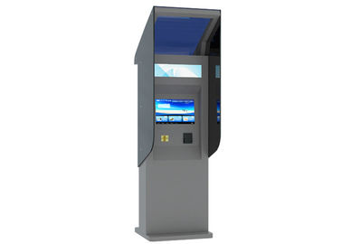 Độ sáng cao màn hình cảm ứng Kiosk không thấm nước với tiền giấy / đầu đọc thẻ 24 giờ ngoài trời