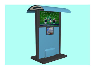 Quảng cáo đa phương tiện Kiosk không thấm nước, Màn hình cảm ứng LCD Hệ thống Ki-ốt ngoài trời với nơi ẩn náu