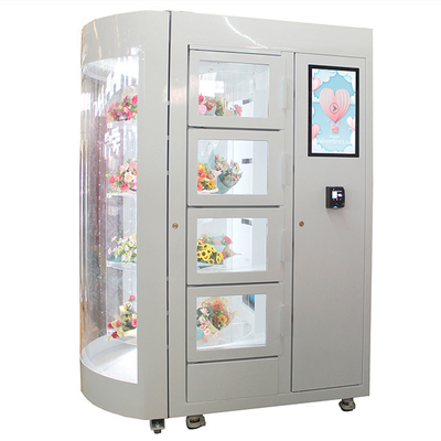Luxury Flower Bouquet Vending Machine With Big Touch Screen 220V High Capacity