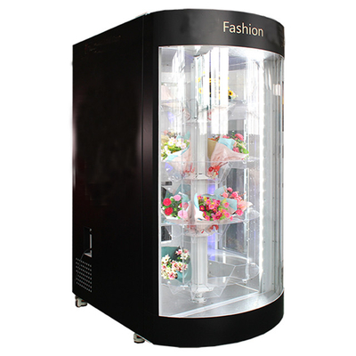 Máy bán hoa xoay 360 với hệ thống làm ẩm trong tủ lạnh trong suốt