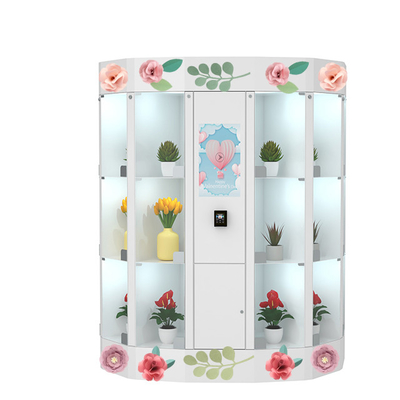 Máy bán hàng tự động tủ lạnh hoa tròn với tủ làm mát thông minh 120V