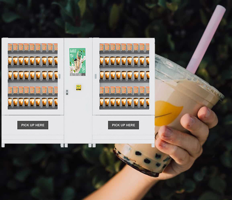 Máy bán cà phê sữa trà LCD với thanh toán Kiosk tự phục vụ màn hình cảm ứng