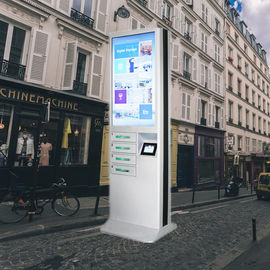 Quảng cáo đồng tiền công cộng hoạt động đa điện thoại di động sạc Kiosk với hộp khóa an toàn