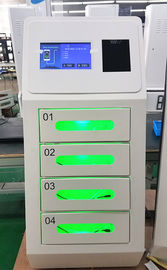 Trạm sạc điện thoại di động treo tường với 4 cửa khóa kỹ thuật số cho siêu thị ngân hàng