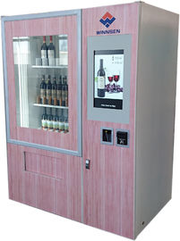 Màn hình cảm ứng Băng tải rượu vang đỏ với máy bán hàng tự động Kiosk với nhiều ngôn ngữ UI Thân thép đặc biệt Deisgn