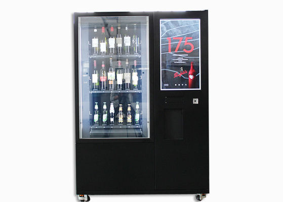 Máy bán kính chai rượu vang tự động với hệ thống thang máy, Kiosk bia Juice bán hàng tự động