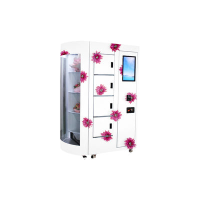 Rose máy bán hoa tươi tự phục vụ với điều khiển từ xa cửa sổ trong suốt hiển thị hệ thống làm mát