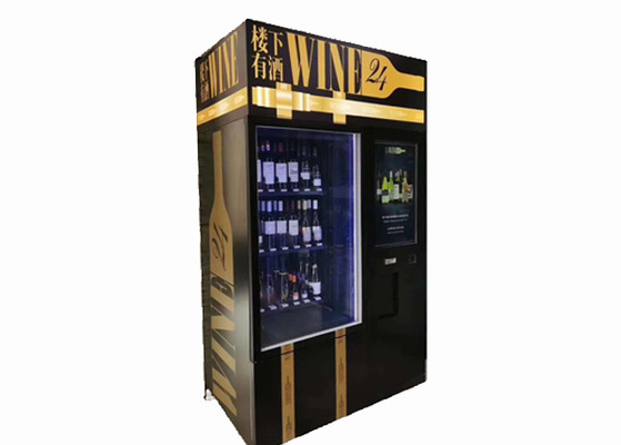 Máy bán rượu tự động 22 inch với tủ lạnh và thang máy