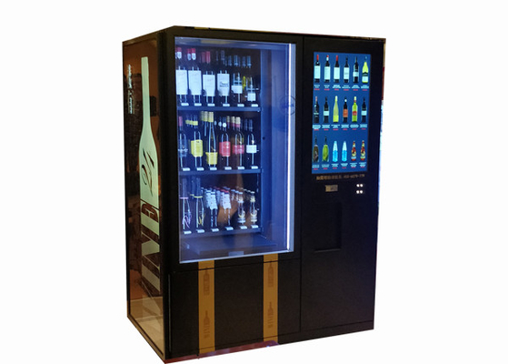 Máy bán rượu tự động 22 inch với tủ lạnh và thang máy