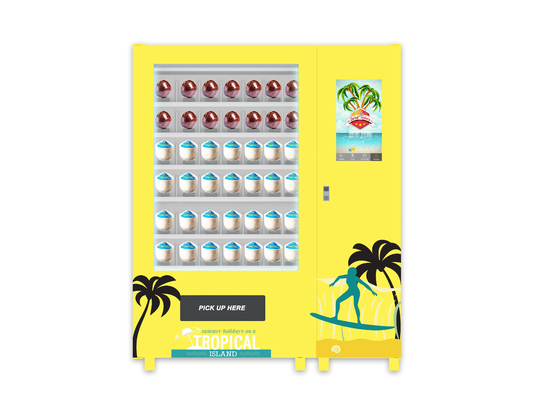 Thẻ tín dụng nước dừa trong nhà Máy bán hàng tự động Thực phẩm Hệ thống thang máy thương mại Tự động