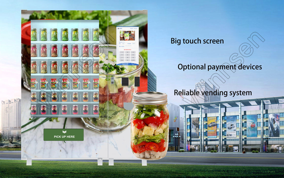Thanh toán bằng thẻ Wifi Ce Fcc Máy bán salad tươi với thang máy Sysstem