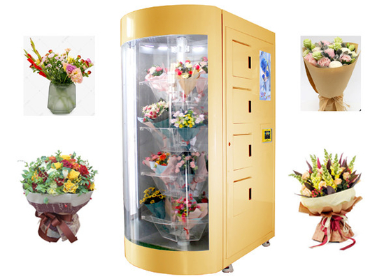 Holland Đan Mạch Máy bán hoa tươi cắt cành 24 giờ tùy chỉnh với máy tạo ẩm làm lạnh cho thị trường châu Âu