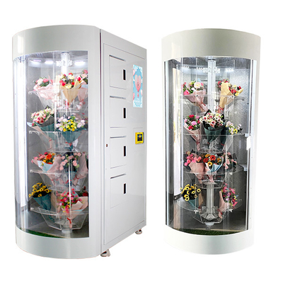 24 bó hoa tươi Máy bán hàng tự động tự động với màn hình chiếu sáng LED