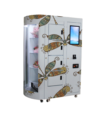 Transparent Shelves Fresh Flower Vending Machine 18.5 Inch With Humidity Temperature Control