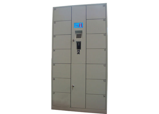 Chất lượng Tiền xu điện tử tiền giấy hành lý tủ khóa, 14 cửa ra vào kim loại trường tủ khóa cho công viên / phòng tập thể dục / thư viện nhà máy