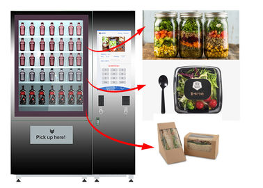 Máy bán hàng tự động Salad Jar với hệ thống băng tải cho Đại học Gym