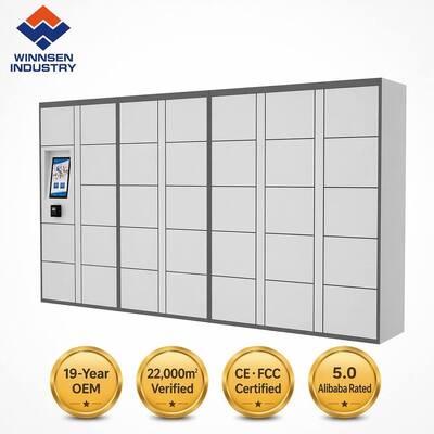 Chất lượng Tủ khóa bưu kiện thông minh mật độ cao Winnsen với màn hình cảm ứng 15 inch và quản lý từ xa trên đám mây cho các ngăn tùy chỉnh nhà máy
