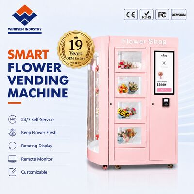 Chất lượng Máy bán hoa cảm ứng 22 inch với thanh toán không tiếp xúc và hệ thống tạo ẩm làm mát nhà máy