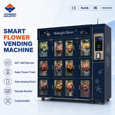 Chất lượng Máy bán hoa tươi cảm ứng màn hình 24H làm lạnh cho bó hoa nhà máy
