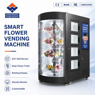 Chất lượng Winnsen 24/7 Trường đại học Khuôn viên máy bán hoa thông minh lạnh ADA phù hợp cho trường đại học Hoa Kỳ nhà máy