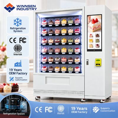 Chất lượng Winnsen Smart Elevator Cake Vending Machine No Drop Delivery Refrigerated Glass Display Cabinet nhà máy