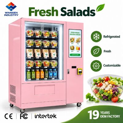 Chất lượng Máy bán salad thương mại Winnsen Không dùng tiền mặt Thẻ thanh toán bằng QR Coin được chấp nhận nhà máy