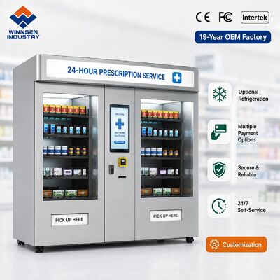 Chất lượng Winnsen Bệnh nhân ngoại trú Dược phẩm Máy bán hàng tự nhận Tiền kê đơn không tiếp xúc cho bệnh viện nhà máy