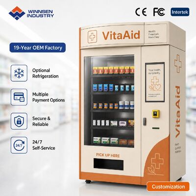Chất lượng Winnsen 24H Smart Pharmacy Vending Machine Refrigerated Touchscreen Medicine Kiosk for Community nhà máy