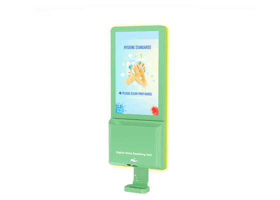 Bộ phân phối chất tẩy rửa tay Wifi Biển báo kỹ thuật số màn hình LCD 1080p có nhiệt độ