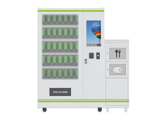 Máy bán salad tự động 24 giờ với tủ lạnh và thang máy, giữ tươi